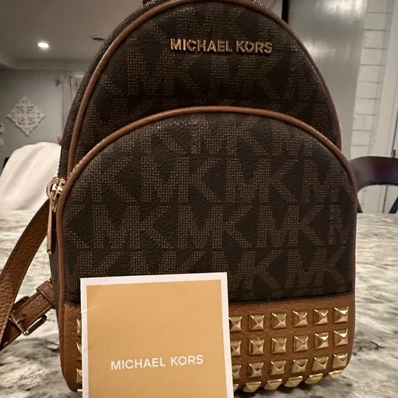 Michael Kors studded mini backpack Michael Michael Kors Abbey Extra-Small Signature Studded  main image 3